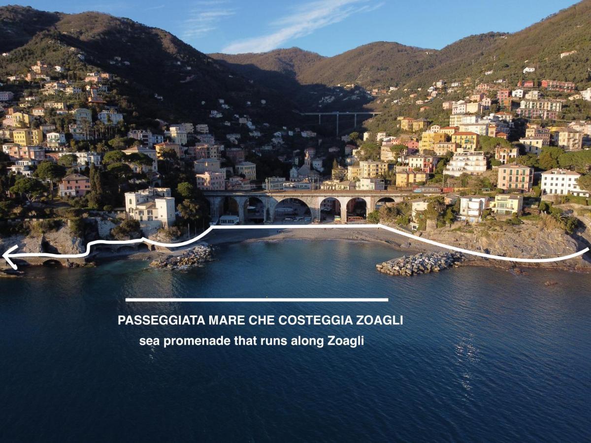 Apartamento La Terrazza Sul Mare Zoagli Exterior foto