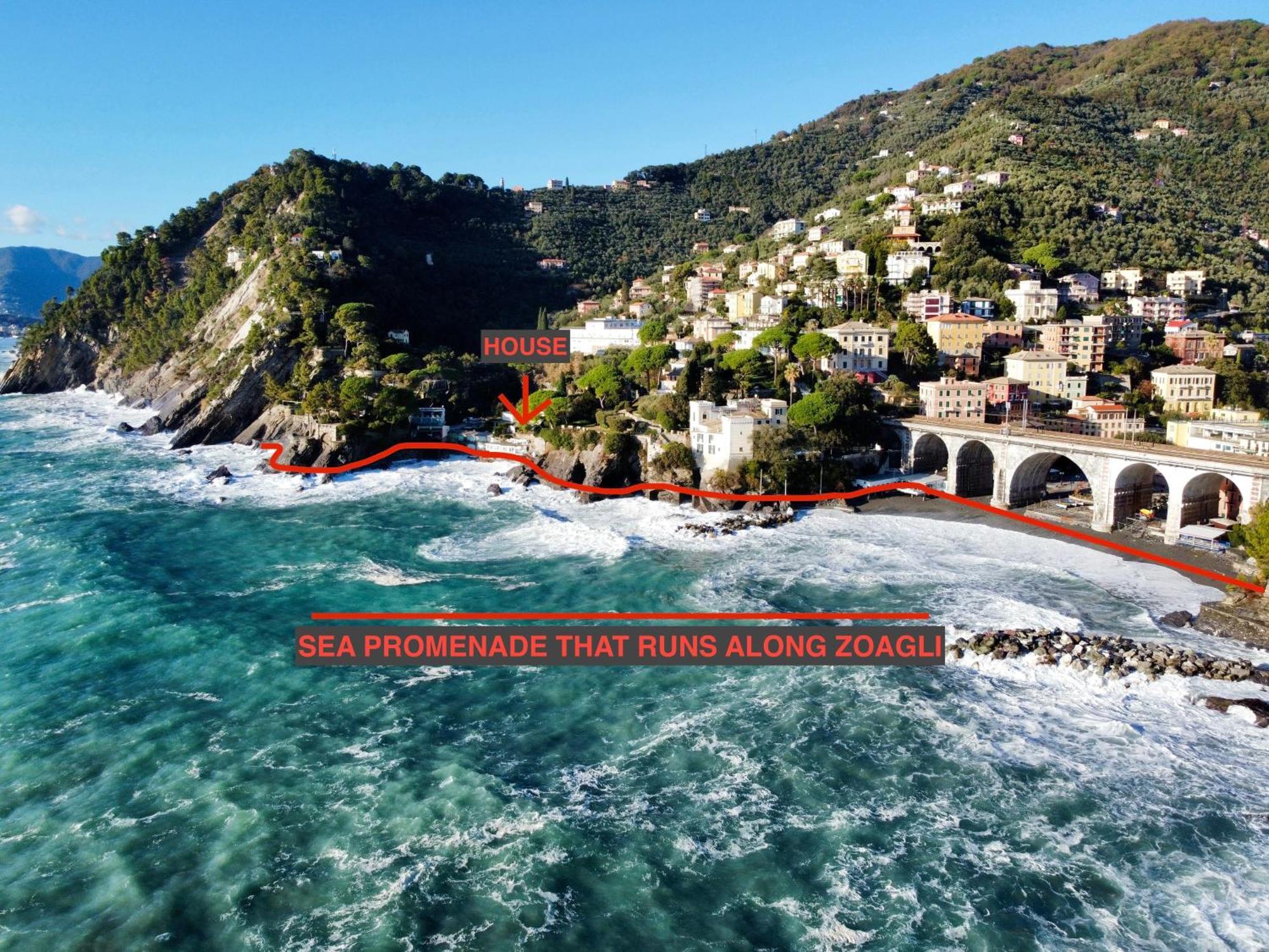 Apartamento La Terrazza Sul Mare Zoagli Exterior foto